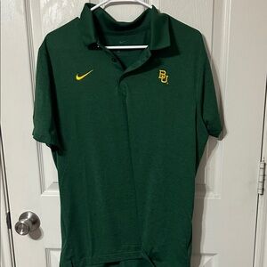 Nike Dark Green Polo with Yellow Accents